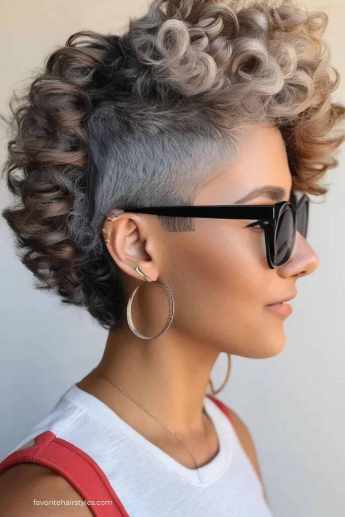 Curly Wolf Cut with Undercut