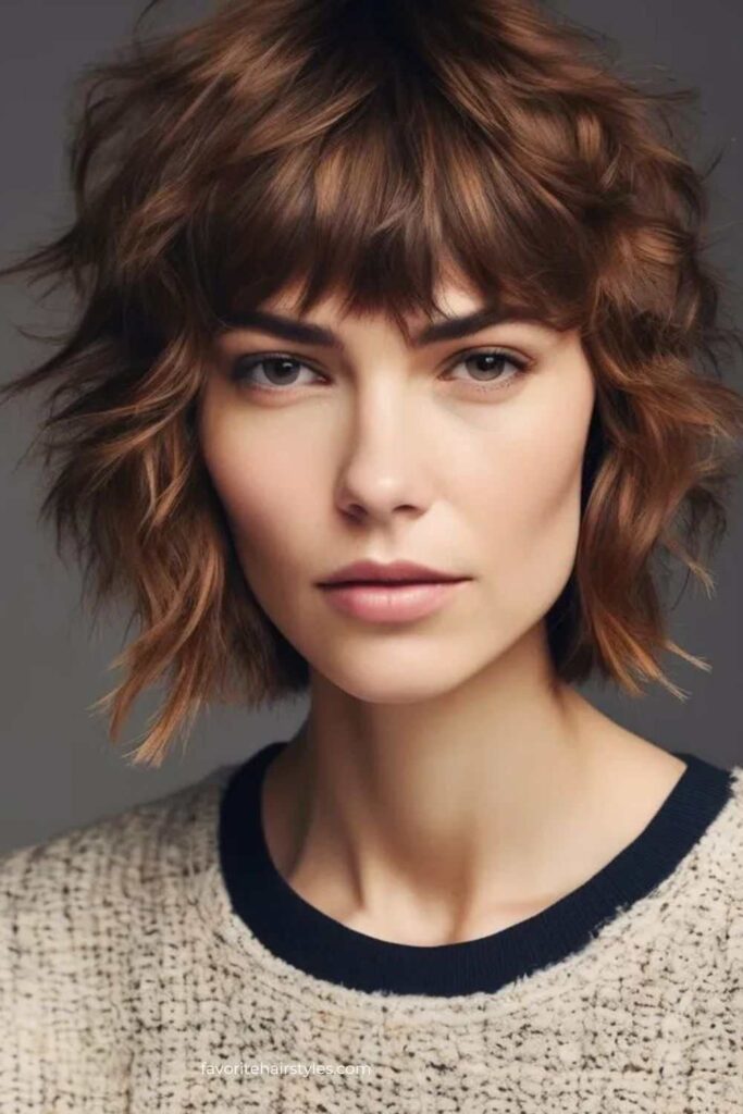 Messy Textured Bangs