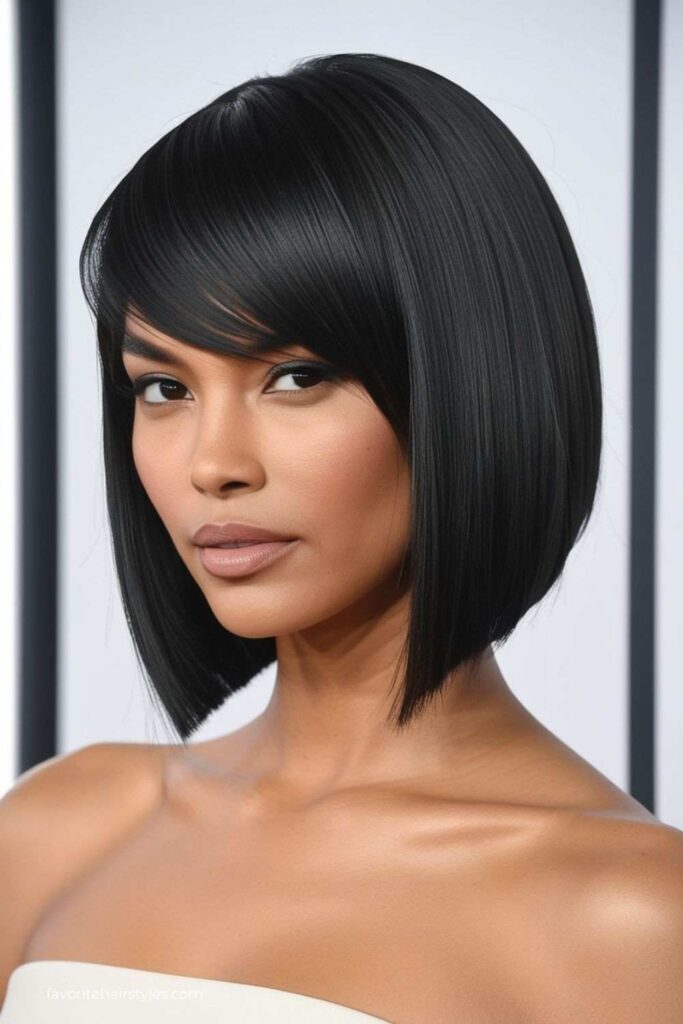 Asymmetrical Bob with Bangs