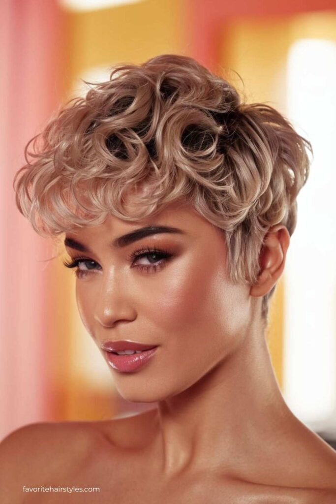 Curly Pixie Shag