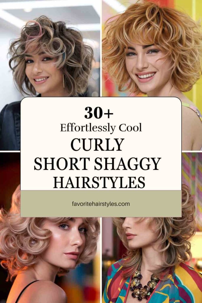 Curly Short Shaggy Hairstyles