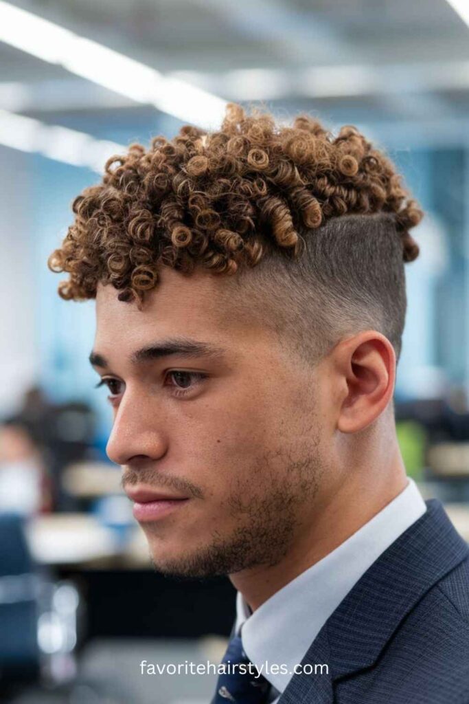 Curly Top with Short Sides