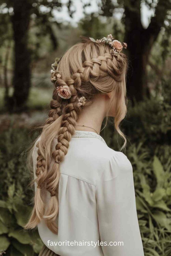 Half-Up Braided Crown