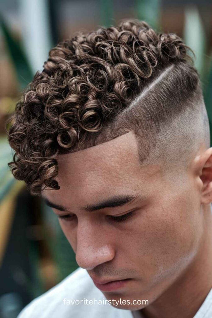 High Top Fade with Curly Texture