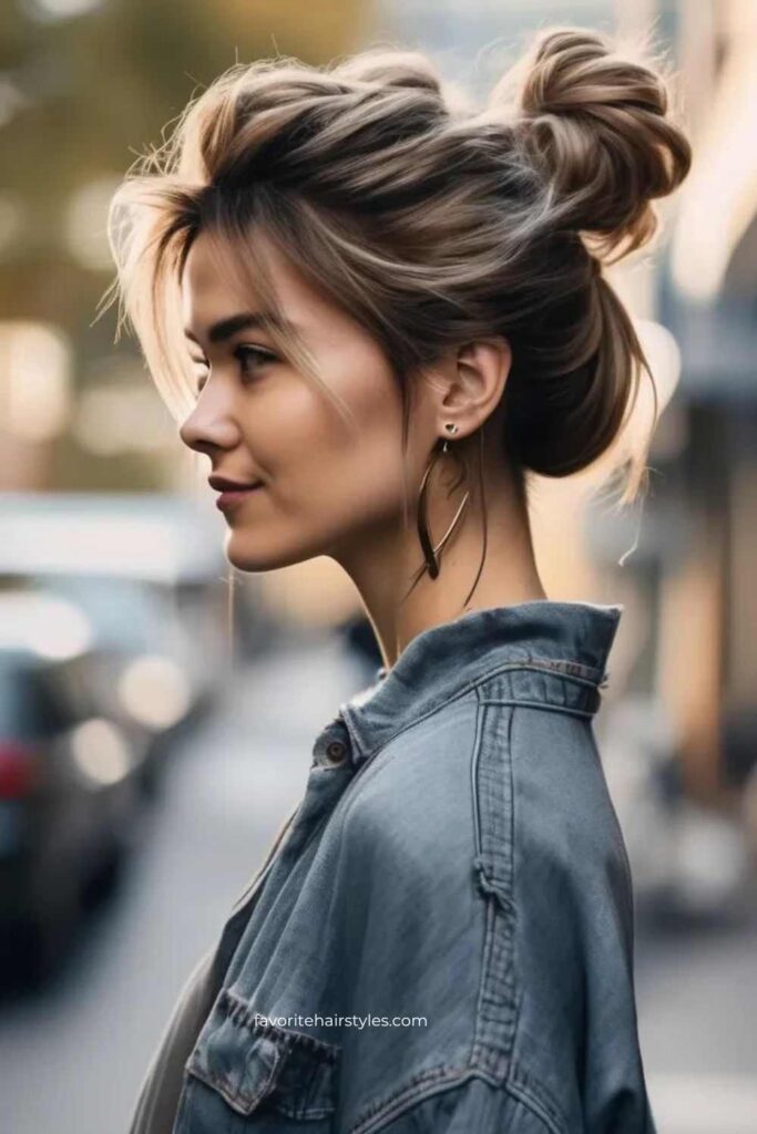 Long Hair Messy Bun