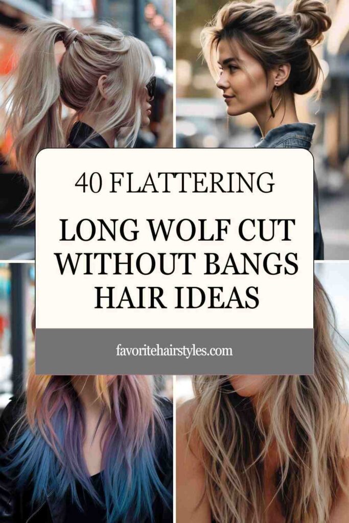 Long Wolf Cut Without Bangs