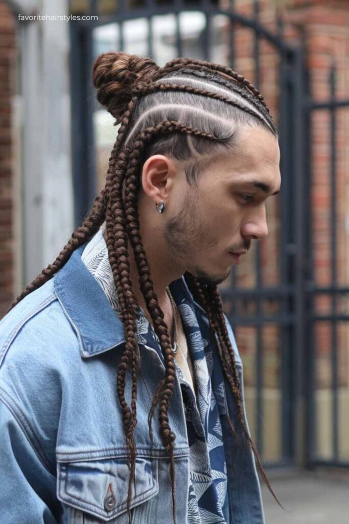 Man Bun with Braids