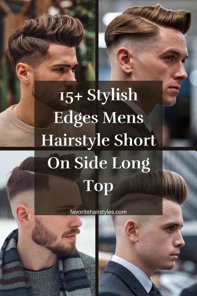 Mens Hairstyle Short On Side Long Top