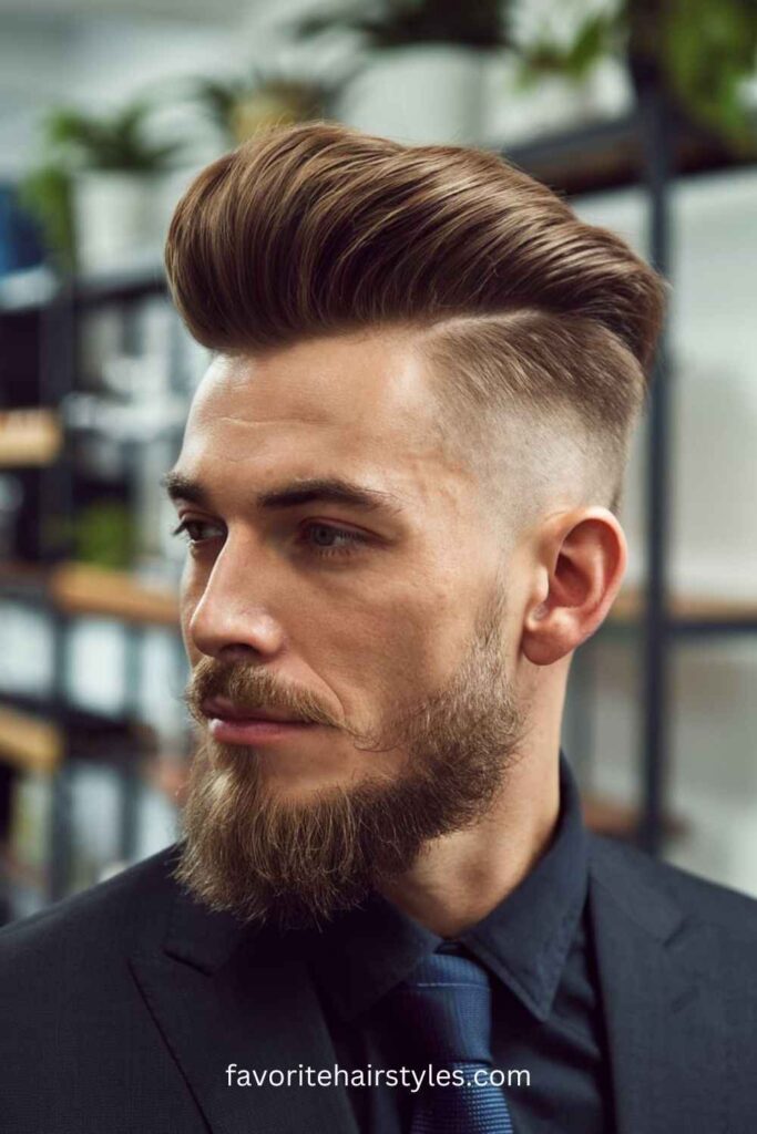 Pompadour with Beard