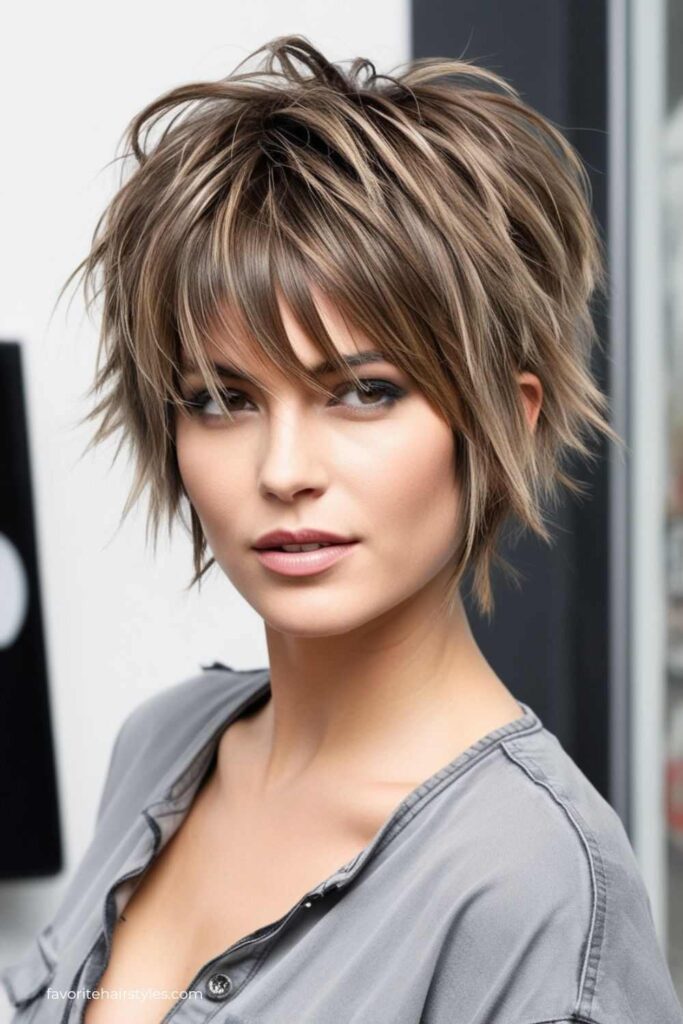 Shag Cut with Textured Bangs