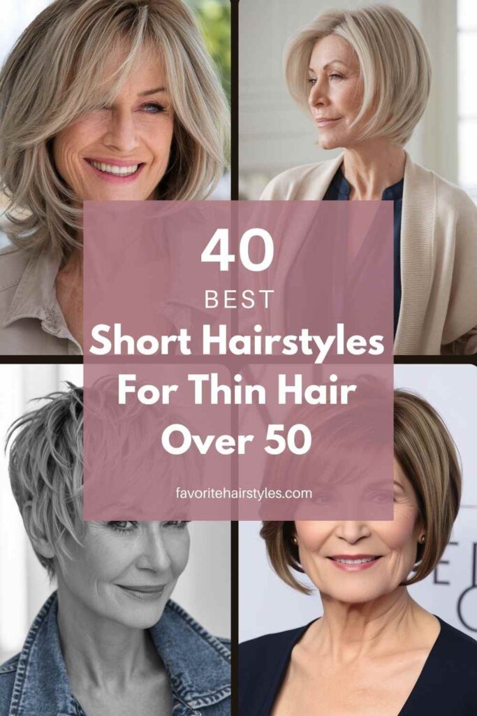 Short Hairstyles For Thin Hair Over 50