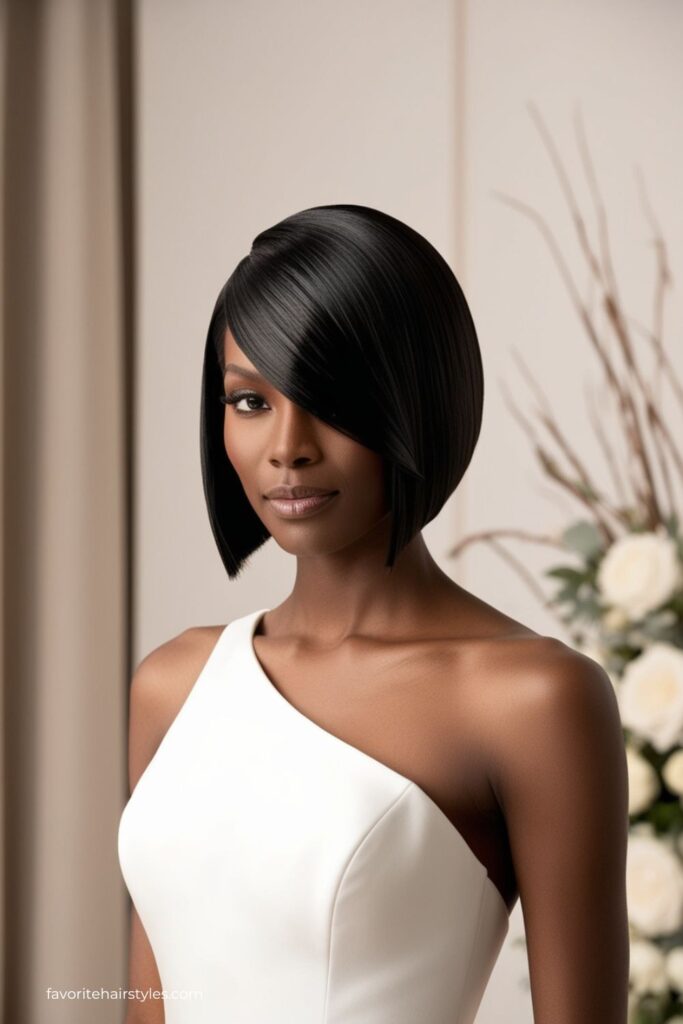 Sleek Asymmetrical Bob