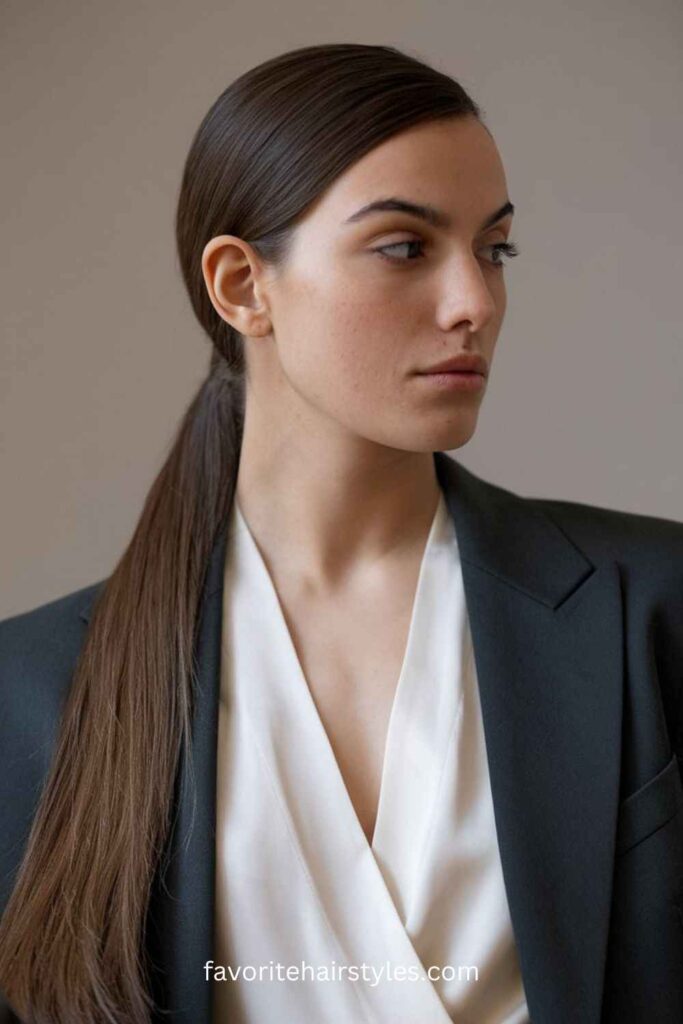 Sleek Low Ponytail