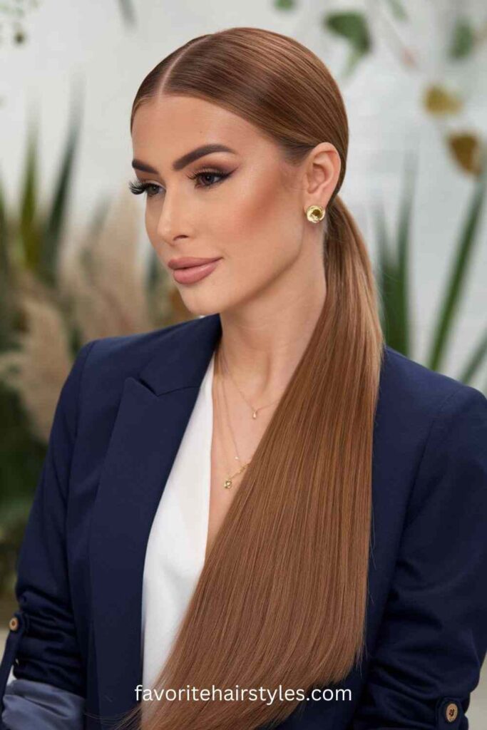 Sleek Low Ponytail