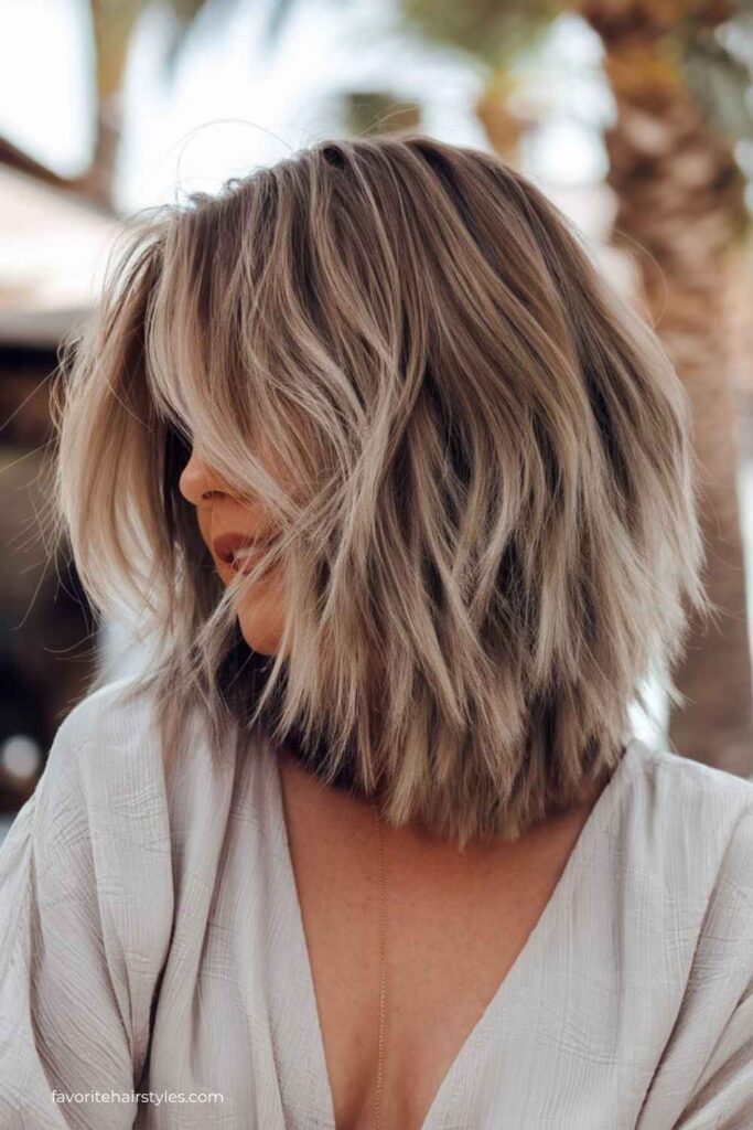 Textured Layered Bob