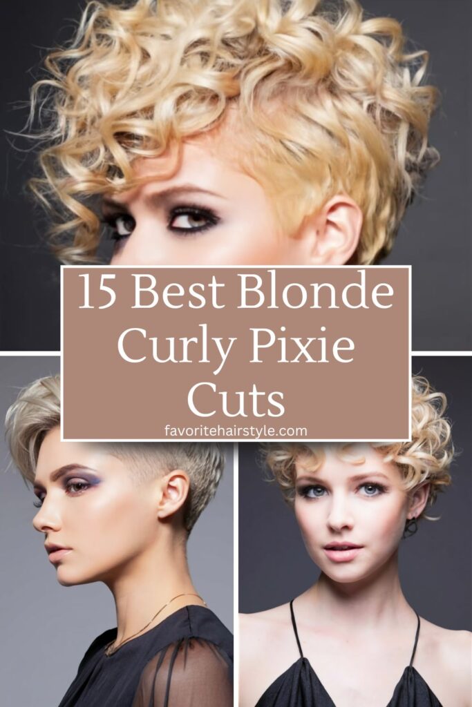 Blonde Curly Pixie Cuts​​