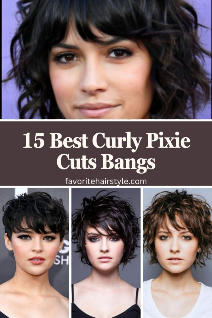 Curly Pixie Cuts Bangs