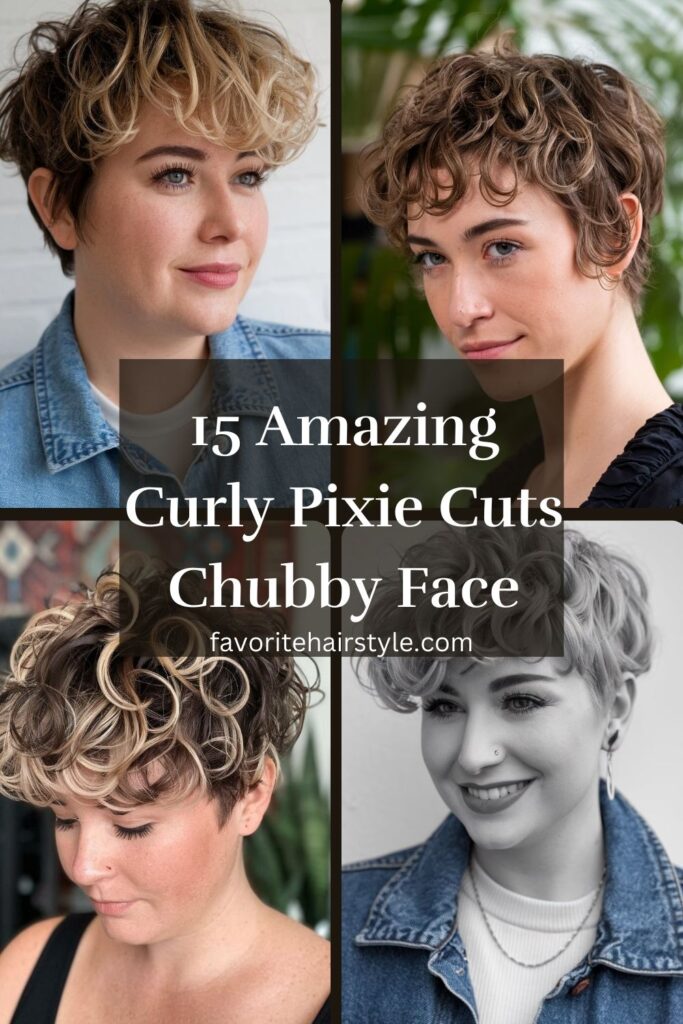 Curly Pixie Cuts Chubby Face