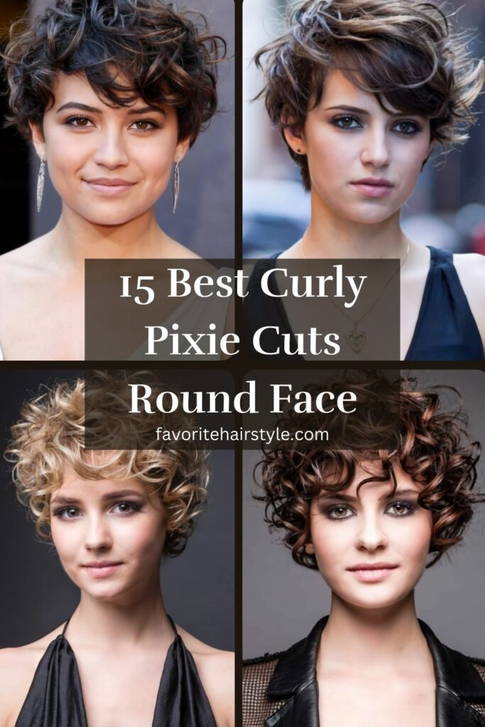 Curly Pixie Cuts Round Face