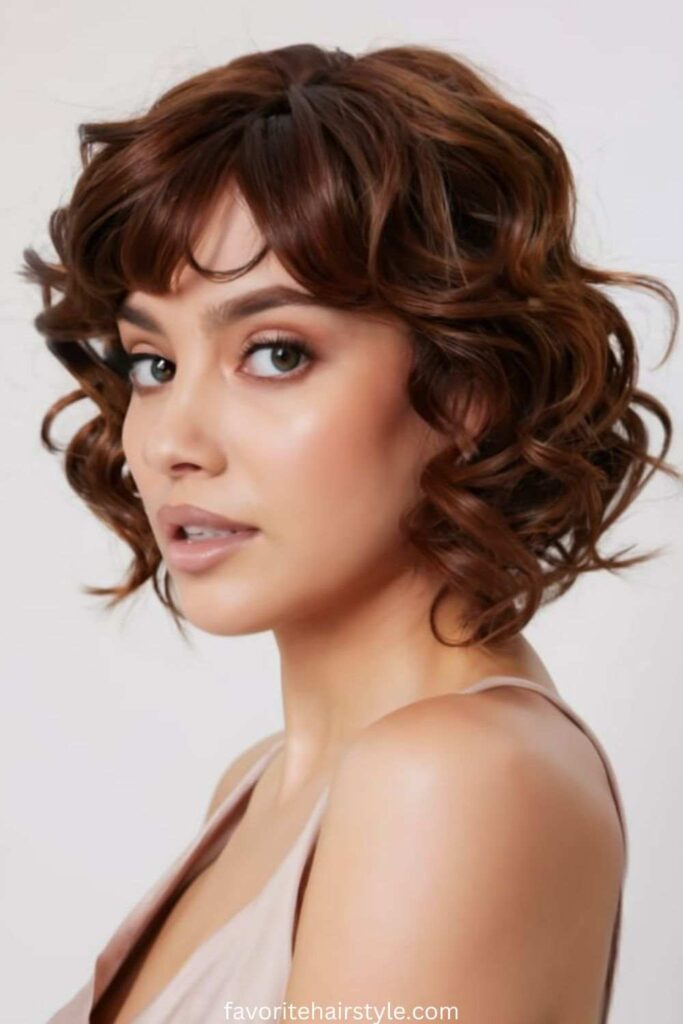 Curly Pixie Wig with Loose Waves