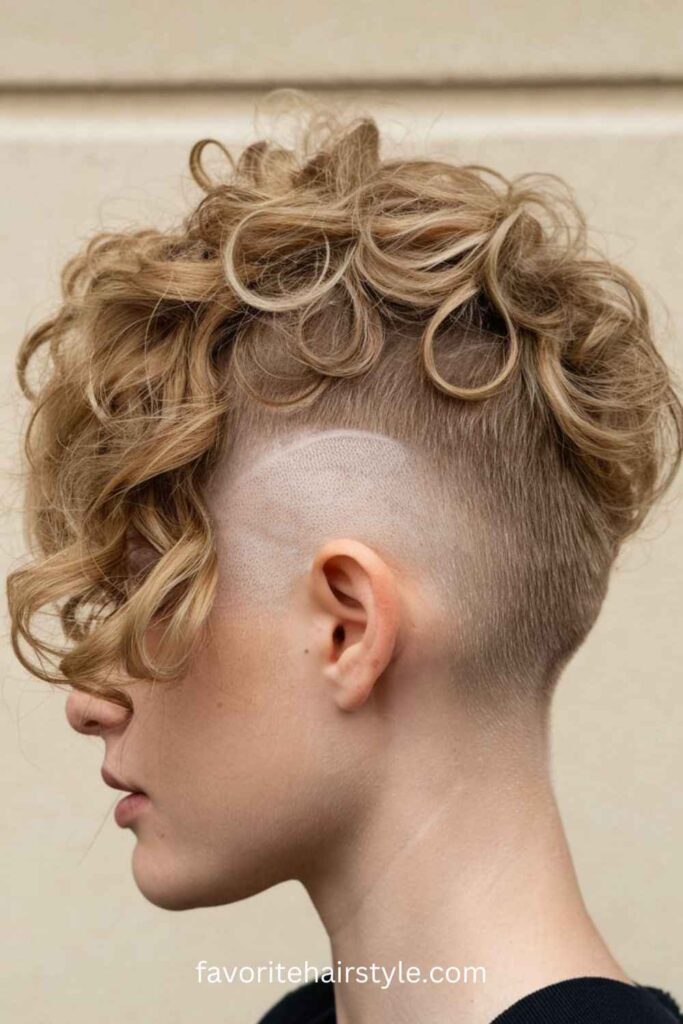 90s hairstyles Ideas Curly Pixie with Undercut