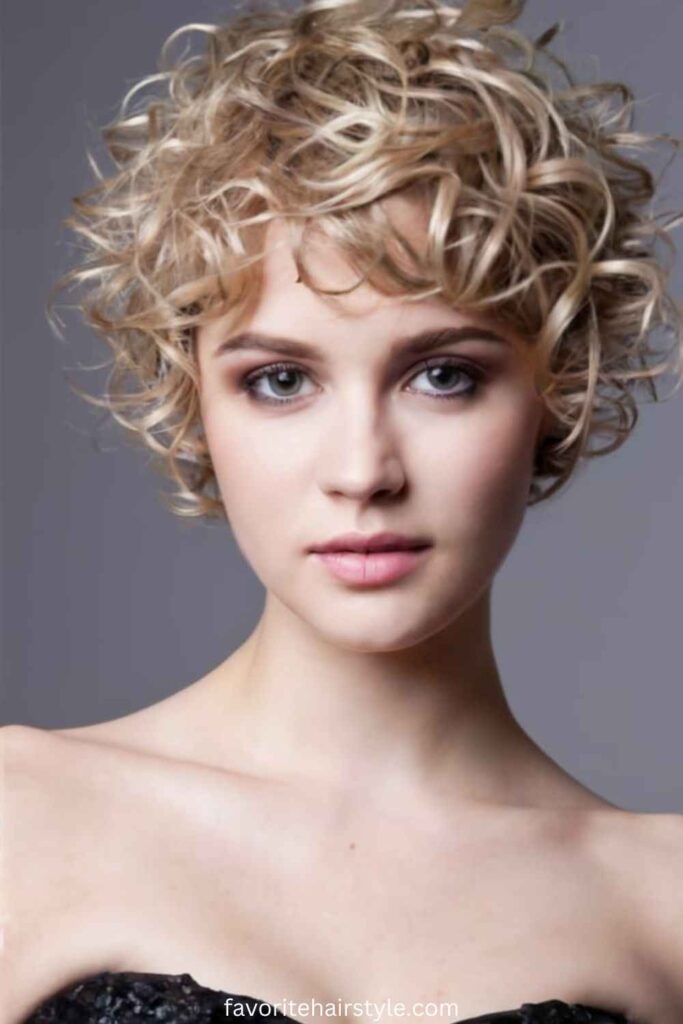 Curly Pixie Cuts Round Face Curly Pixie with Volume at the Crown