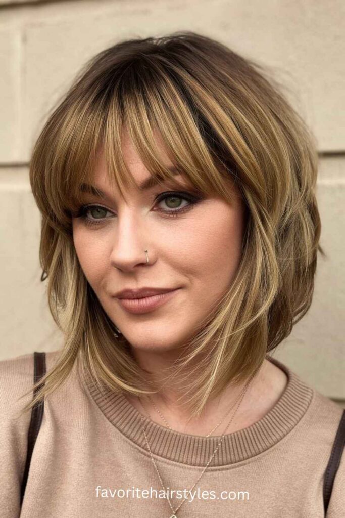  Old Money Bob Haircut With Bangs Inverted Bob with Feathered Bangs