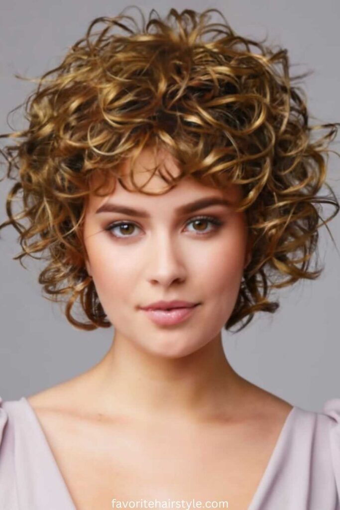 Messy Curly Pixie Wig