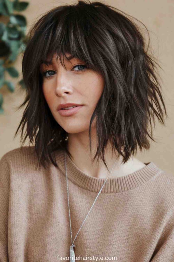 Modern Shag With Baby Bangs