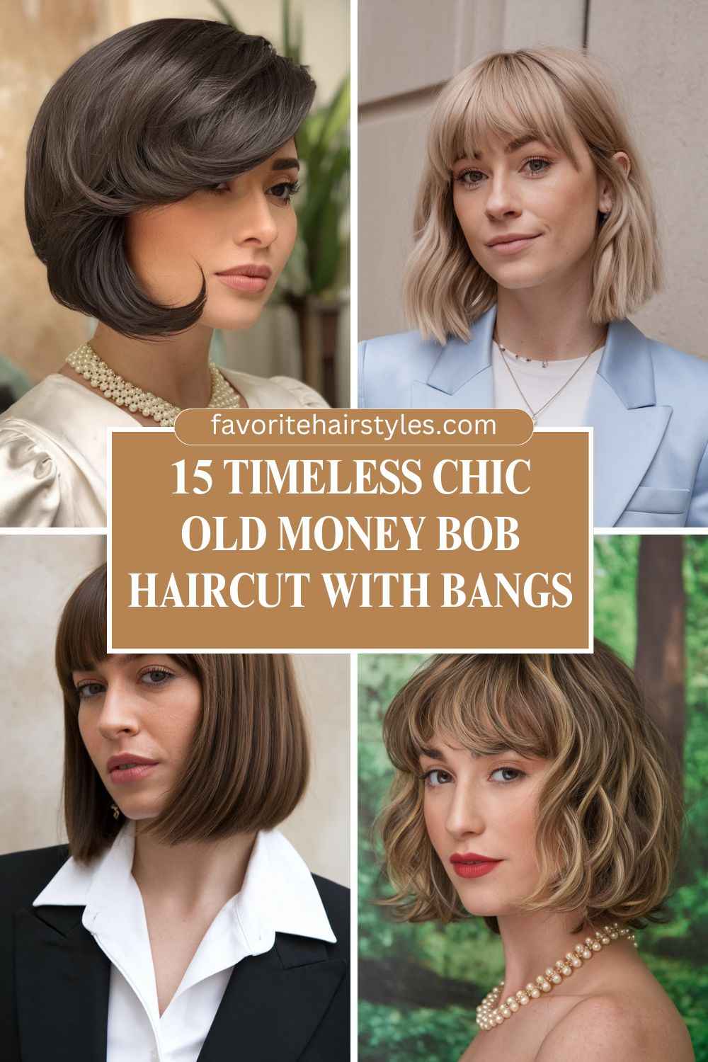 Old Money Bob Haircut With Bangs For Female