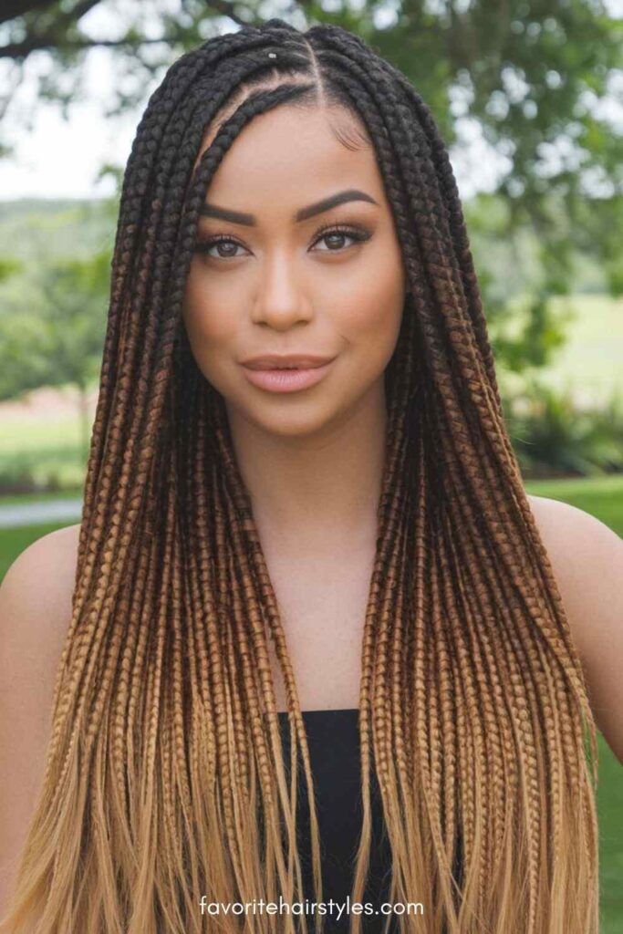 Ombre Box Braids