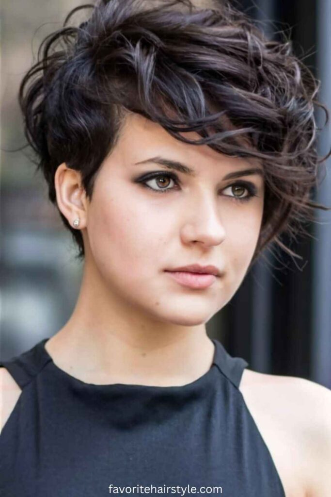 Curly Pixie Cuts Round Face The Asymmetrical Curly Pixie