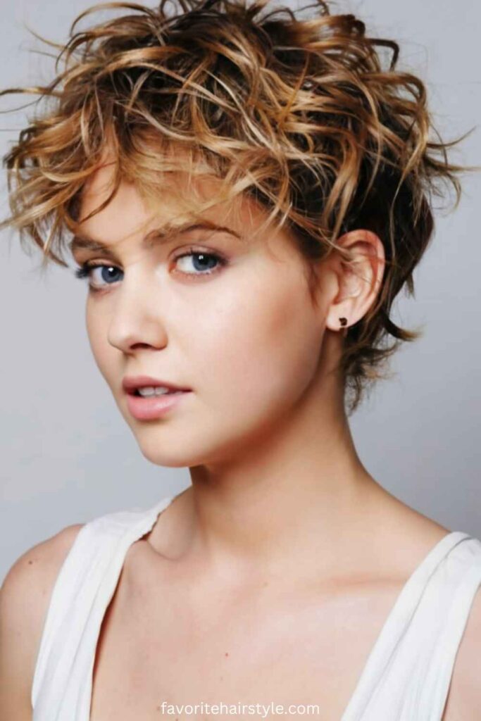 Tousled Curly Pixie