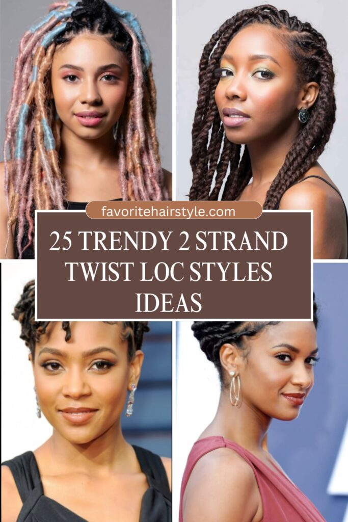 2 Strand Twist Loc Styles Ideas