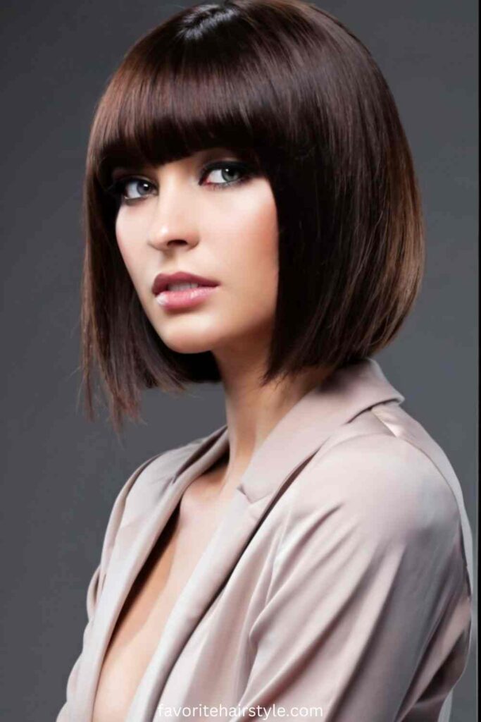 Ear Length Haircuts For Round Face Ideas Angled Bob