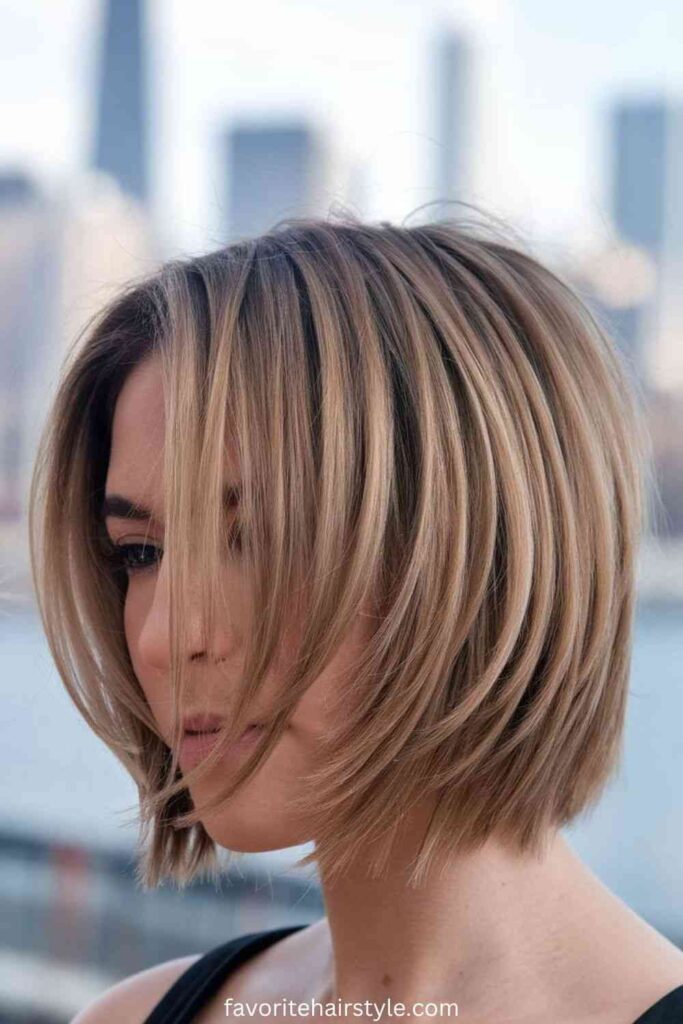 Balayage-Inspired Layered Haircuts with Highlights