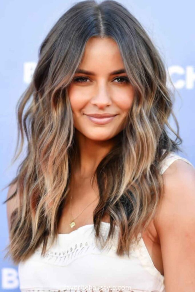 Choppy Long Layered Haircuts Ideas Beachy Waves with Choppy Ends