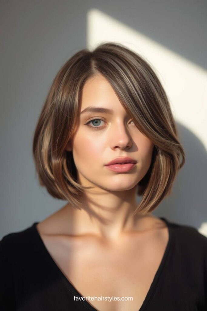 Brown Lob (Long Bob)