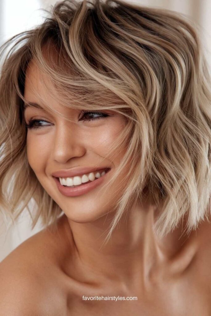 Butterfly Haircut for Wavy Short Hair