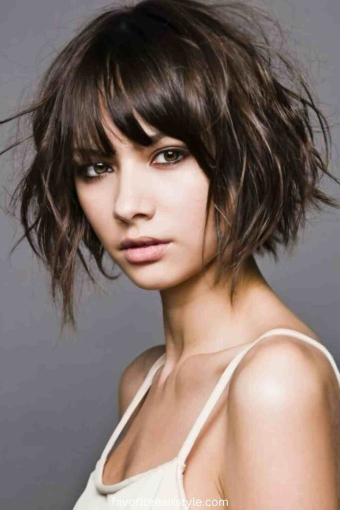 Layered Haircut For Thin Hair Ideas Choppy Bob with Layers