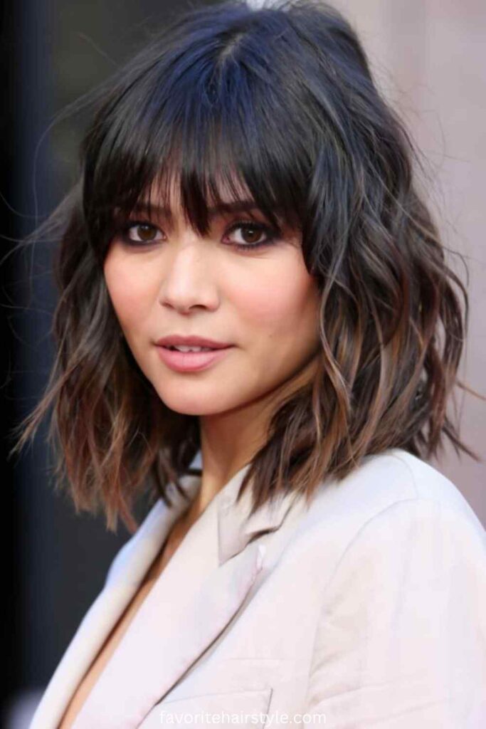 Choppy Layers With Curtain Bangs