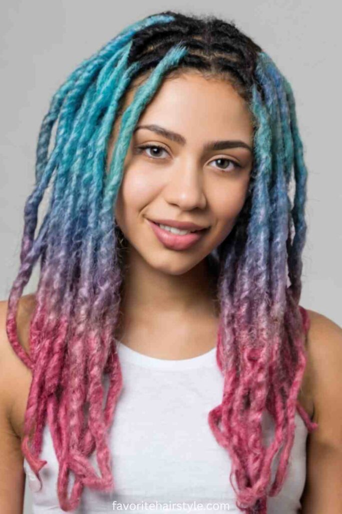 2 Strand Twist Loc Styles Ideas Colored Twist Locs