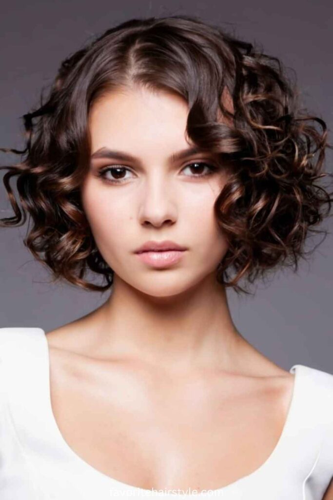 Ear Length Hair Curly Short Haircuts Ideas Curly Blunt Bob