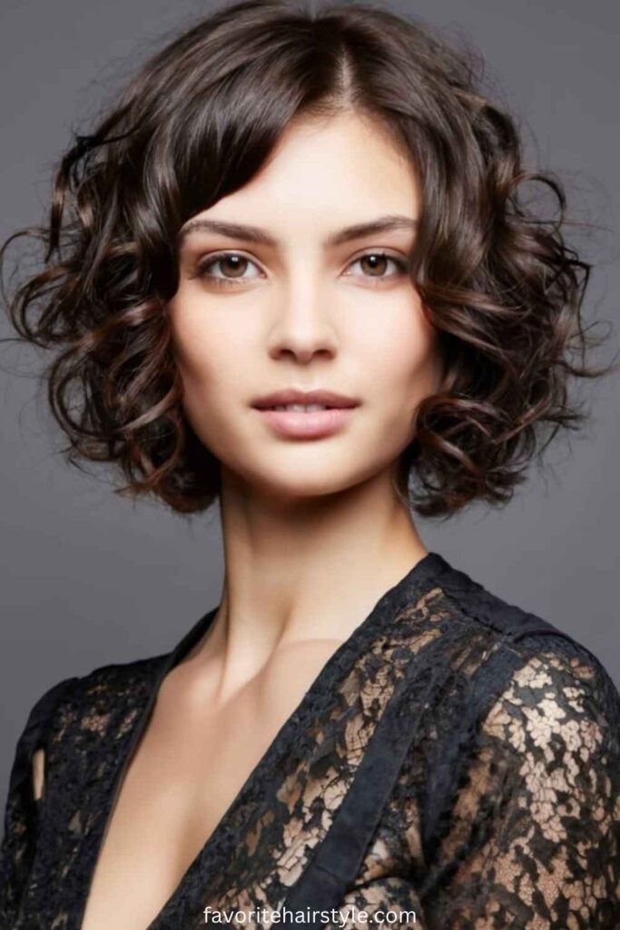 Ear Length Hair Curly Short Haircuts Ideas Curly Bob with Subtle Layers