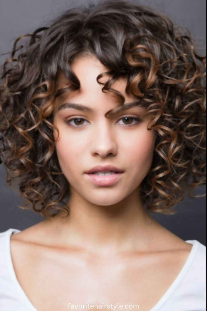 Cute Short Haircuts Ear Length Ideas Curly Ear-Length Bob