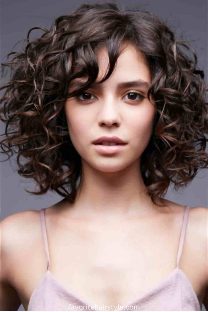 Ear Length Curly Haircuts Ideas Curly Lob