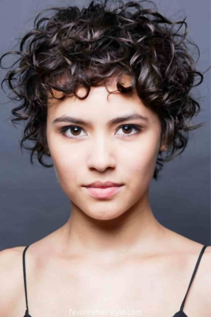 Ear Length Curly Haircuts Ideas Curly Pixie