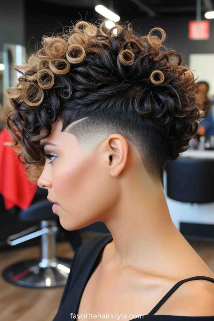 Curly Shag with Undercut