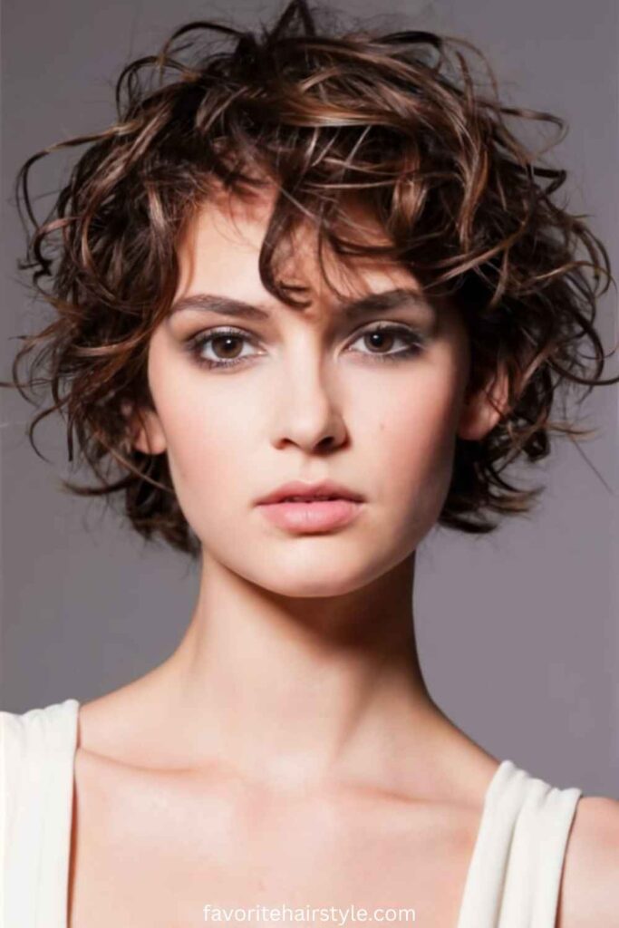 Curly Undercut Bob