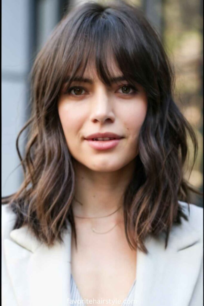 Curtain Bangs with Layered Hair